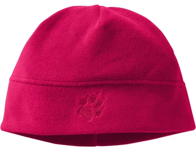 Productafbeelding van Jack Wolfskin uni kinderhoed, model "Real Stuff Cap K", beanie, kleur: roze dahlia, one size