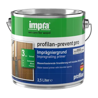 Produktbild von IMPRA Profilan Prevent Pro 2.5 Liter Imprägniergrund Grundierung Holzschutzmittel