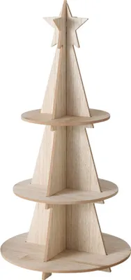 Produktbild von Etagere CHRISTMAS TREE natur braun Holz Dekoetagere Weihnachtsbaum Tannenbaum