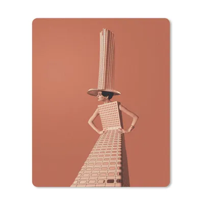 Produktbild von MuchoWow® Mauspad Mousepad Frau - Stadt - Jahrgang 30x40 cm - Mousepads - Maus Mat - Pad - Mausunterlage - Mausmatten