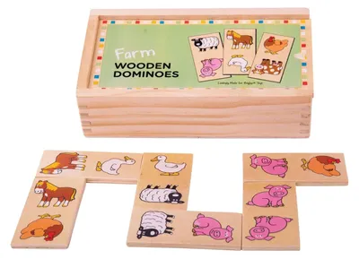 Obrázek produktu pro Bigjigs Toys Dřevěné domino farma