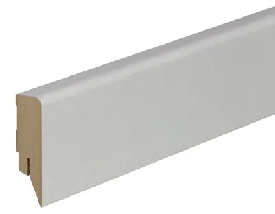 Produktbild von PROFI | 2,50 m | Grau 58mm Sockelleiste Nachbildung, Folierte Sockelleiste mit MDF Kern, Hohe Oberflächenqualität, Natürlicher Look, Besonders Beanspruchbar, Einfache Cliptechnik Montage