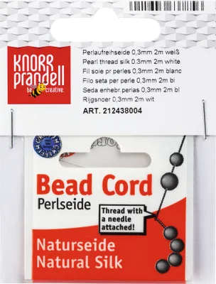 Image de 5X KNORR prandell 212438004 Perlenaufreihseide, weiß, 2 m
