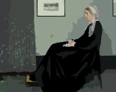 Produktbild von Zuty - Malen nach Zahlen - DIE MUTTER VON WHISTLER (J. MCNEILL WHISTLER), 40x50 cm, mit Keilrahmen (bereits gespannt)