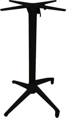 Image de Pied de table en Aluminium et Polypropylène Noir pour Exterieur