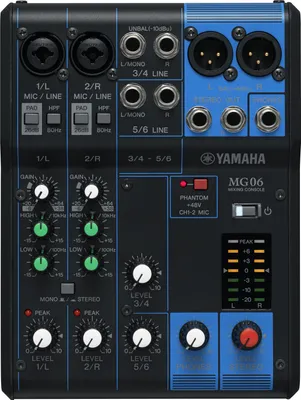Image de Yamaha MG06 Mixeur audio 6 canaux noir