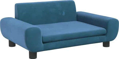 Obrázek produktu pro vidaXL Pelíšek pro psy modrý 70x45x33 cm sametový
