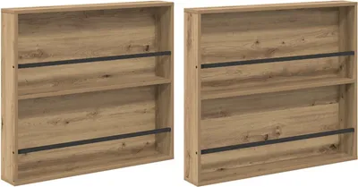 Image de Étagère à magazines 2 pcs Chêne artisanal 80 x 12 x 70 cm