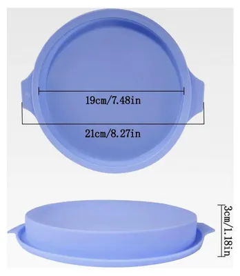 Produktbild von 4-teiliges Silikon Kuchenform Set Rund 20 cm für Schichtkuchen