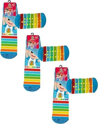 Produktbild von Cocomelon 3er-Pack Socken Lustiges Söckchen mit Anti-Rutsch Funktion 23/26