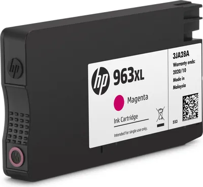 Obrázek produktu pro HP 963XL Purpurová originální inkoustová kazeta s vysokou výtěžností, Vysoká (XL) výtěžnost, Purpurová, Inkoust na pigmentové bázi, 23,25 ml, 1 kusů, Balení po jednom