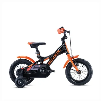 Immagine prodotto di Bicicletta per bambini da 12 pollici, 1 marcia, bicicletta per bambini, S'COOL XXlite, dai 2 anni, circa 85-100 cm, nero/arancione