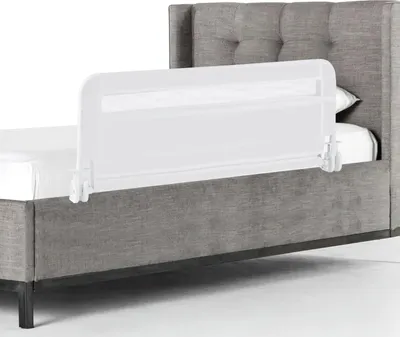 Obrázok produktu pre COSTWAY chránič postele pre batoľatá, 100x42cm chránič postele s bezpečnostným pásom a krytom, chránič postele, ochrana proti vypadnutiu, biely