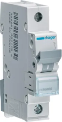 Produktbild von HAGER MCB Leitungsschutzschalter 6kA 1P B16A MBN116E