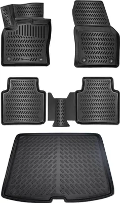 Produktbild von Gummimatten & Kofferraumwanne Set für SKODA KODIAQ 2017-2023 5-Sitzer (oberer Ladeboden)