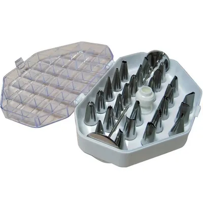 Produktbild von DE BUYER Boxen 26 feine Steckdosen für Dekor + Adapter - Edelstahl