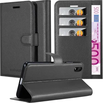 Produktbild von Cadorabo Hülle für Xiaomi RedMi 7A Schutz Hülle in Schwarz Handyhülle Etui Case Cover Magnetverschluss