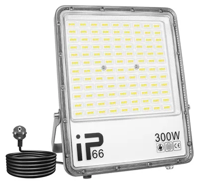 Image de Projecteur LED extérieur 300W 30000LM 6000K Blanc IP66 Étanche avec Prise