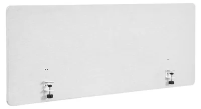 Produktbild von Trennwand Schreibtisch, Sichtschutz, 1524x610 mm, zum Anklemmen, Schallschutz aus PET, Raumtrenner für Arbeitsplätze mit 2 C-Klemmen für Büro, Arbeitsplätze, Bibliothek