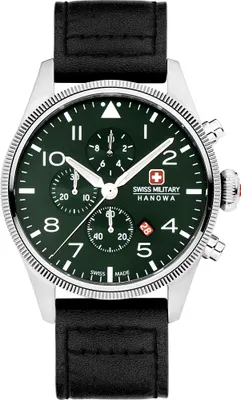 Produktbild von SWISS MILITARY HANOWA Herrenuhr Quarzuhr schwarz / grün onesize Herren 43 SMWGC0000401, SMWGC0000402, SMWGC0000405, SMWGC0000430