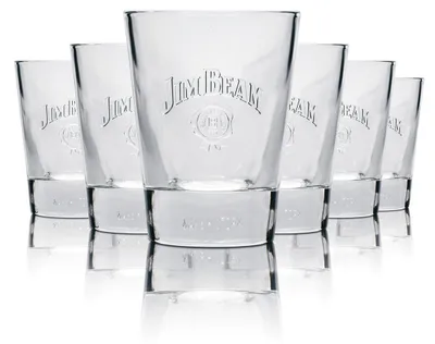 Produktbild von 6x Jim Beam Whiskey Glas Tumbler mit Gravur