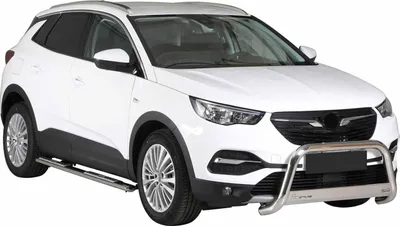 Zdjęcie produktu dla Progi boczne ze stali nierdzewnej do Opel Grandland X 2018-2025 srebrne