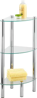 Produktbild von WENKO 15850100 WENKO Badregal Yago silber 30,0 x 30,0 x 74,0 cm