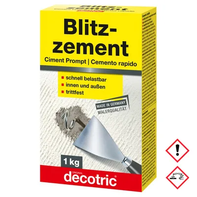 Zdjęcie produktu dla Decotric Blitzzement specjalny cement stały po 3 minutach 1000g