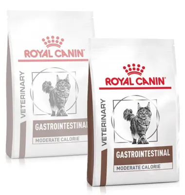 Zdjęcie produktu dla Royal Canin Veterinary Gastrointestinal Moderate Calorie 2x400g Sucha Karma Dla Kotów z Zaburzeniami Trawienia i Nadwagą