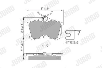 Produktbild von JURID Bremsbeläge Satz Hinten für HONDA Accord VII Limousine (CL, CN) 572478J