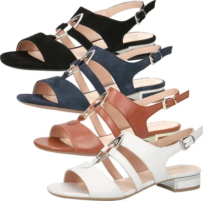 Produktbild von Caprice 9-28102-24 Damen Sandaletten Sandalen Leder , Größe:39 EU, Farbe:Schwarz