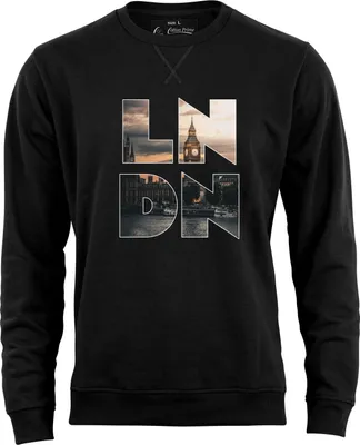 Produktbild von Cotton Prime® Sweatshirt Skyline  London - Weltenbummler Kollektion XXL Schwarz