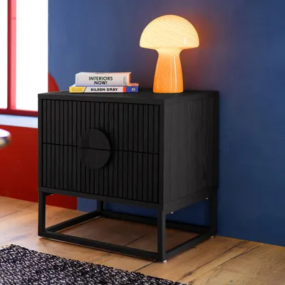 Produktbild von home24 Nachtkommode - Eiche - MDF / Metall