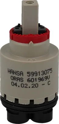 A close-up studio shot of a faucet cartridge.