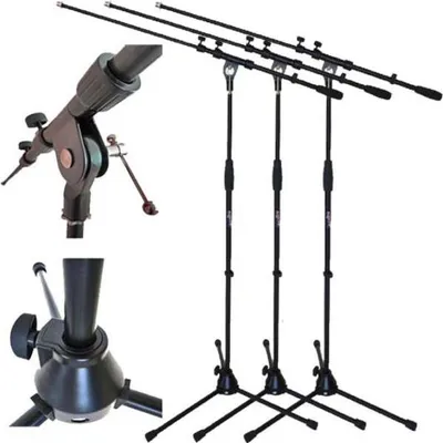 Obrázek produktu pro keepdrum 3x mikrofonní stojan s ramenem