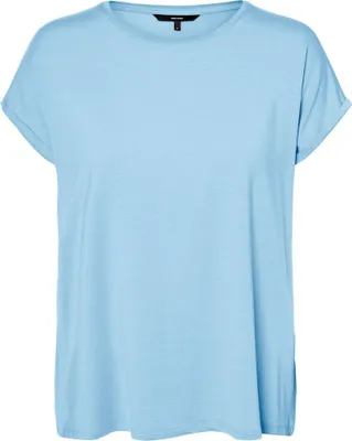 Image de Basic T-Shirt Unicolore Col rond Manches courtes Haut | XS