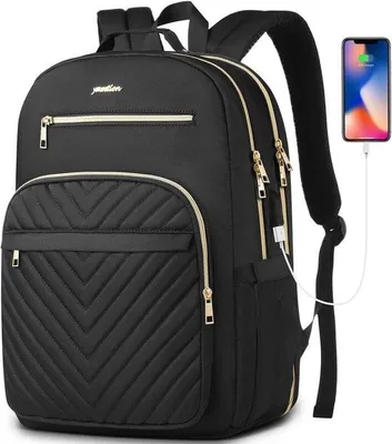 Produktbild von Famanu Rucksack für Damen und Mädchen - Laptopfach mit USB-Port, 15,6 Zoll