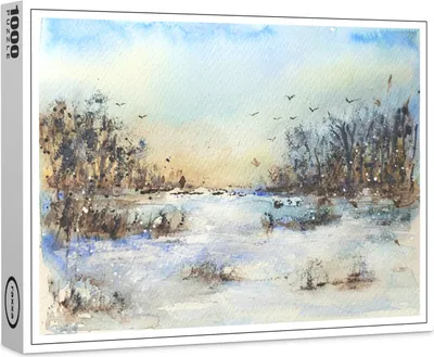 Produktbild von raxxa Premium-Puzzle "Winterlandschaft", 1000 Teile