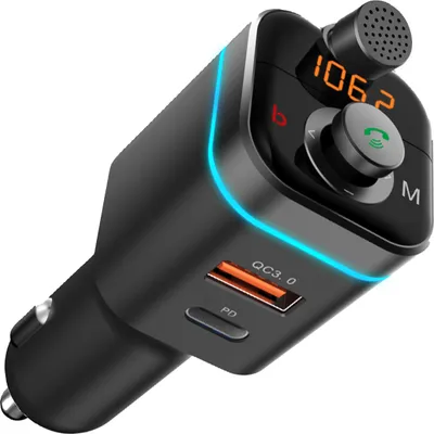 Zdjęcie produktu dla Transmiter Fm Bluetooth Ładowarka Mp3 2Xusb Sd Lcd