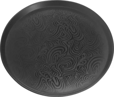 Immagine prodotto di Vassoi da servizio/da cameriere - Vassoi rotondi in plastica - Set da 8 - Diametro 40 cm - Per ristoranti e bar - Lavaggio a mano - Nero