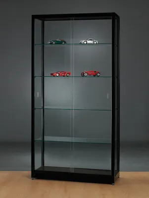 Produktbild von Glasvitrine WME 1000 schwarz eloxiert