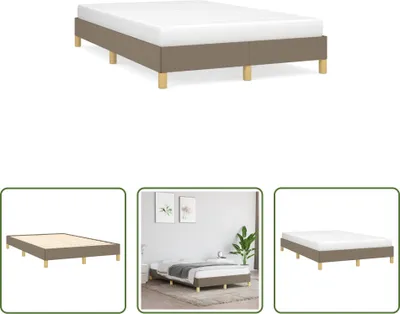 Produktbild von The Living Store Bettgestell Taupe 120x190 cm Stoff