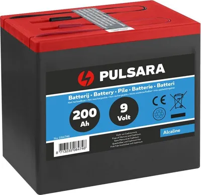 Produktbild von Pulsara Alkaline Weidezaunbatterie 9V/200 Ah