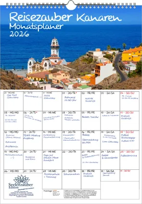 Produktbild von Reisezauber Kanaren Planer DIN A3 Kalender für 2026 Urlaub Strand Spanien - Seelenzauber