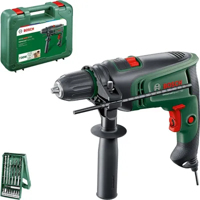 Produktbild von Bosch Schlagbohrmaschine UniversalImpact 730, 15-teiliges Zubehör-Set (X-Line)