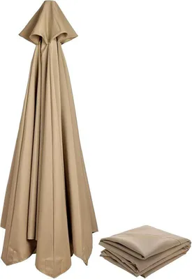 Obrázok produktu pre Slnečník na ochranu pred dažďom, 3 metre, 8 výstuh, polyester, piesková farba, ochrana pred počasím a slnkom