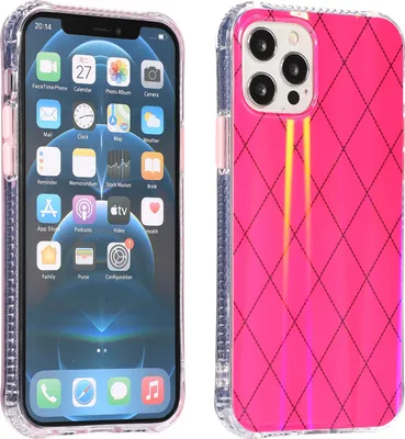 Image de Coque de protection en TPU antichoc pour Apple iPhone 12 / 12 Pro, motif, couleur rose