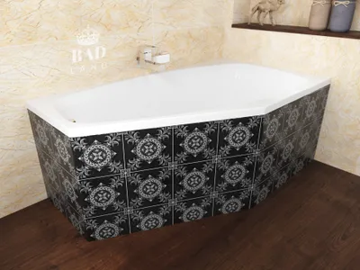 Zdjęcie produktu dla Wanna Akrylowa Zestaw 3w1 Asymetryczna 140x80 Prawa Biała, Nowoczesny Chrom Premium Syfon i Nogi (stelaż) w komplecie | BADLAND MARIKA