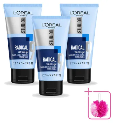 Image de 3 x L'Oréal Paris Studio Line Radical, gel fixant super puissant, 150 ml - Lot de 3
