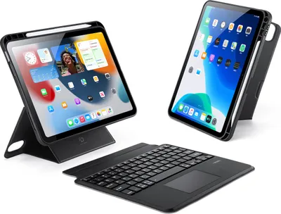 Image de DUX DUCIS DK étui pliable avec clavier sans fil adapté à l'iPad 10 (2022) noir